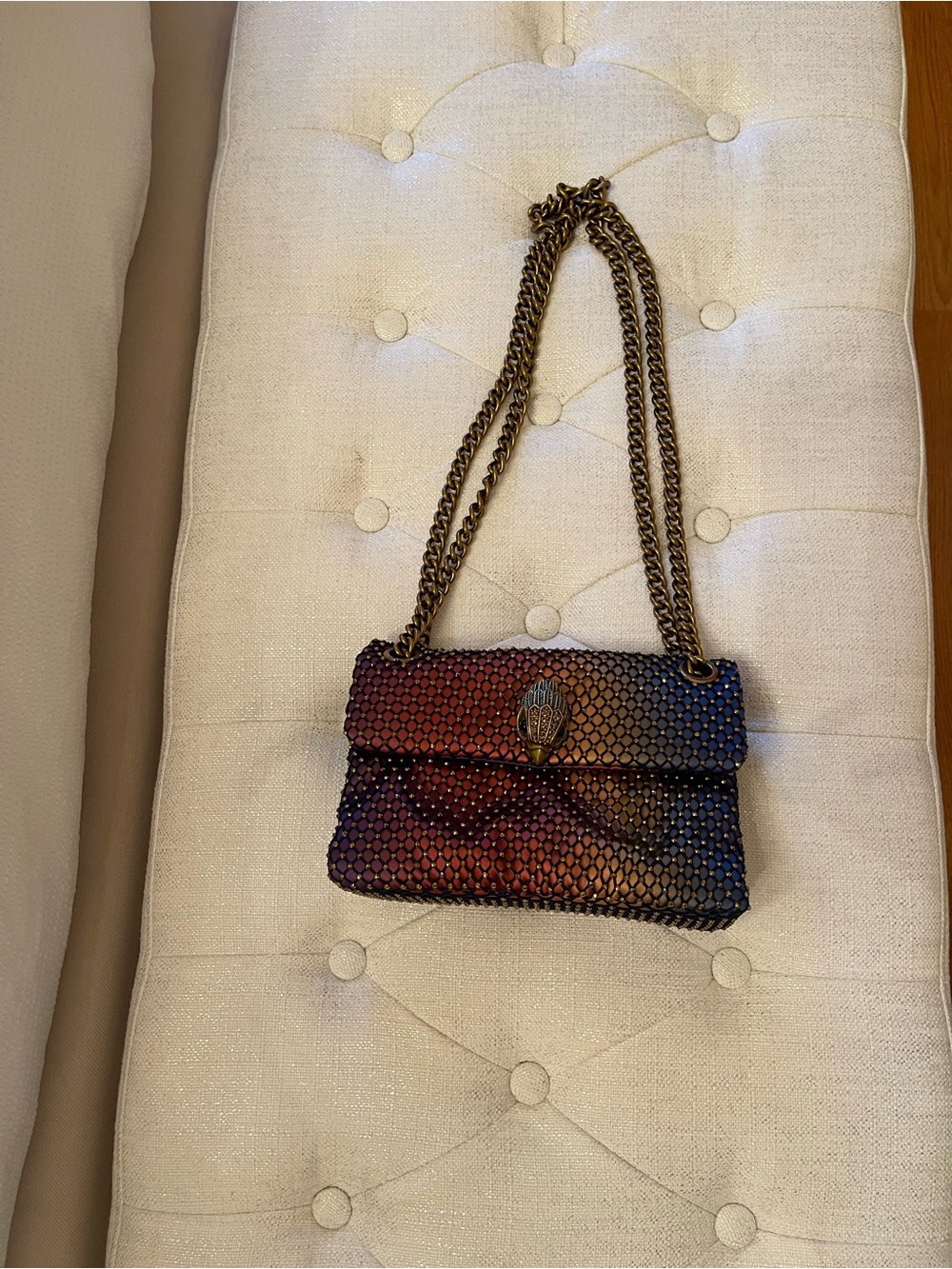 Kurt Geiger Mini Fabric Kensington X Ombre Crystal Crossbody Bag - Picture 5 of 5